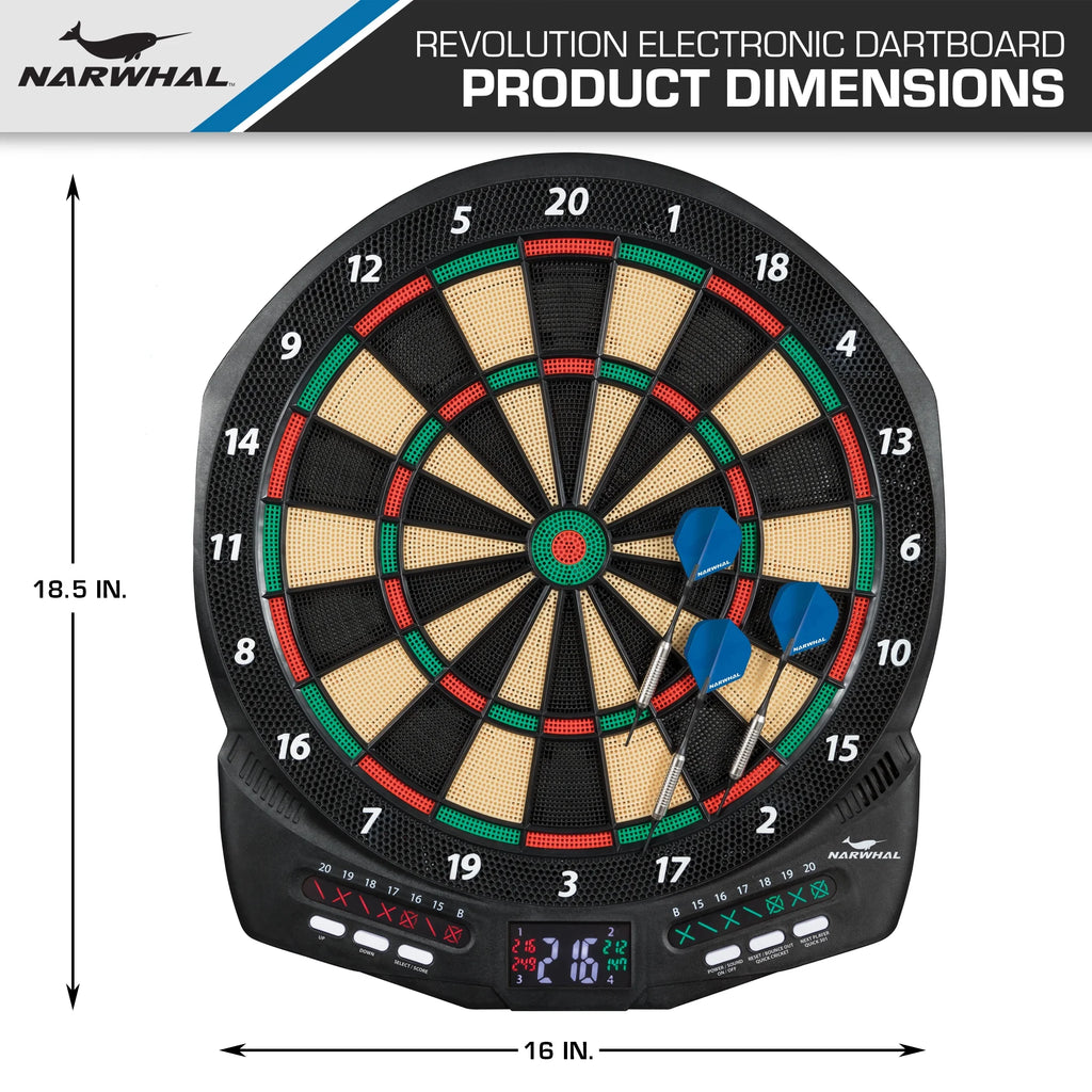 Electronic Dartboard with 30 Games and 6 Plastic Tip Darts V840