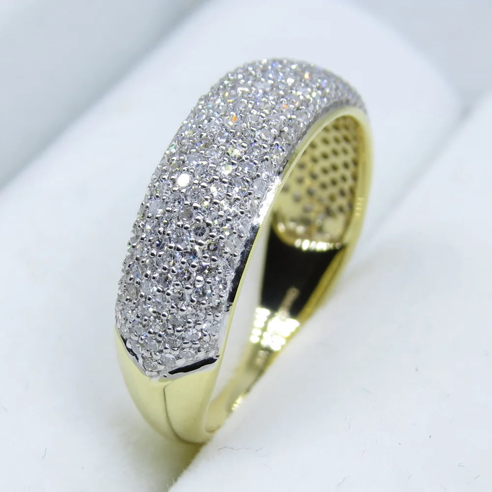 18k Yellow Gold Diamond Wedding Band Ring F5961