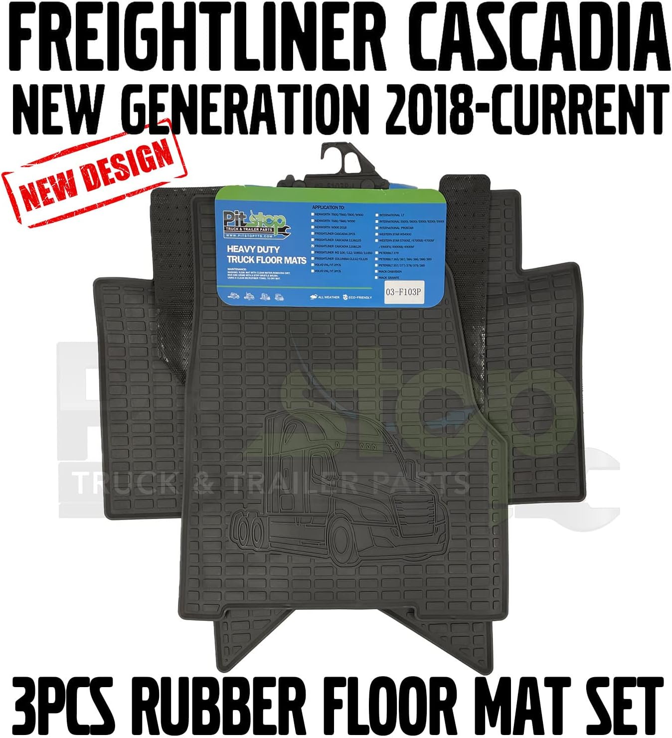 3 PCS Rubber Floor Mats Set U409