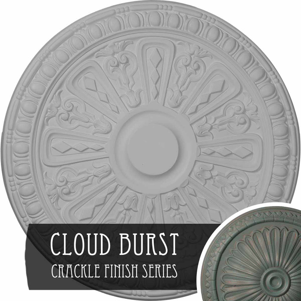 18x22OD x 1 1/4x22P Hand-Painted Ceiling Medallion D119789