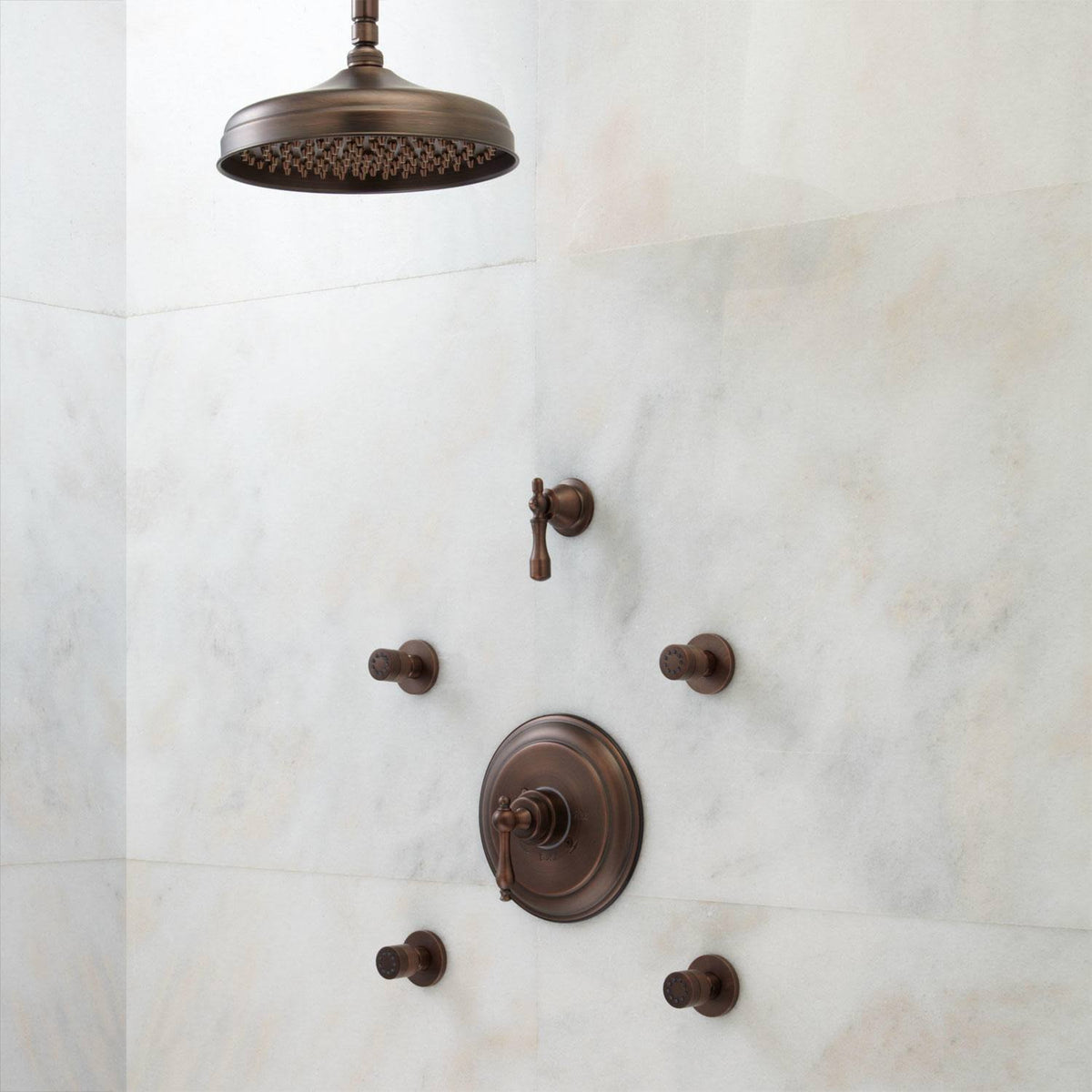 Chrome Double Handle Shower System N827