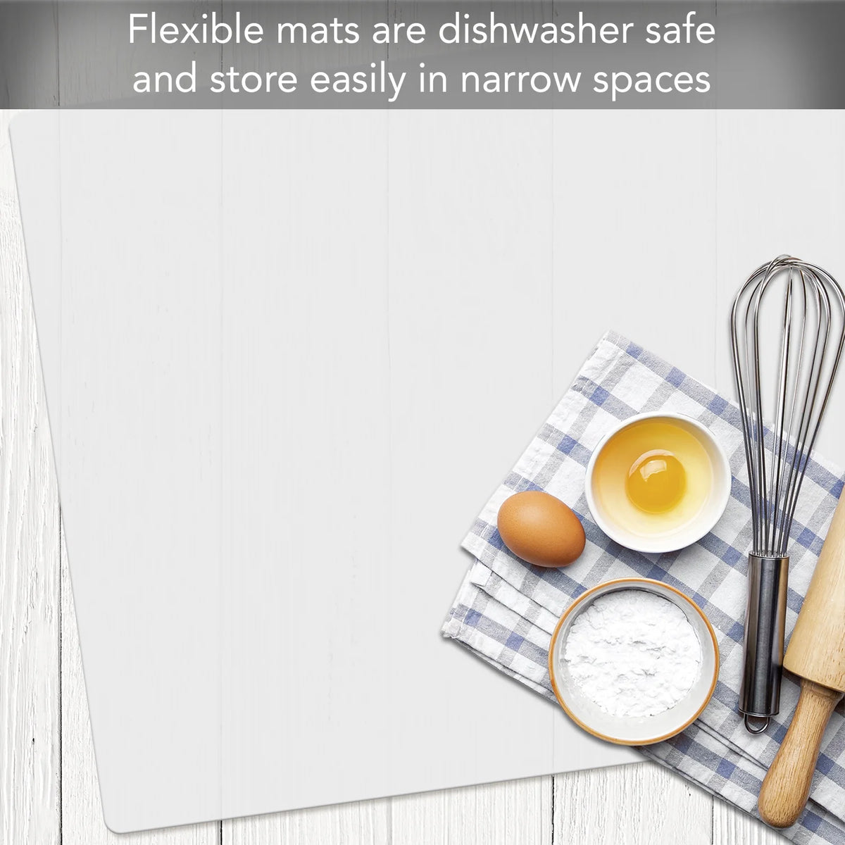 4 Pack 24" x 18" Flexible Plastic Cutting Board Mats P6879