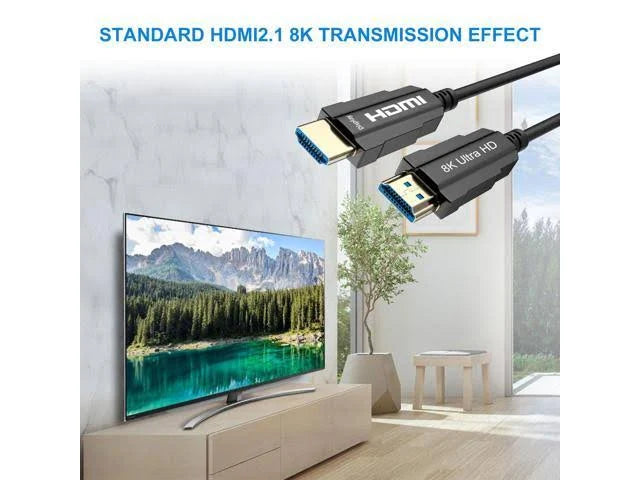 8K HDMI 2.1 Optical Cable 15m 50ft Q5859