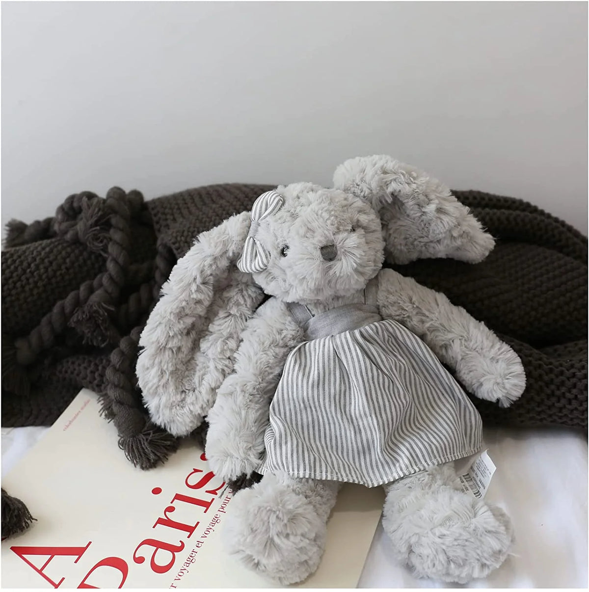 Gray 11.8inch Bunny Plush with Floppy Ears S612330