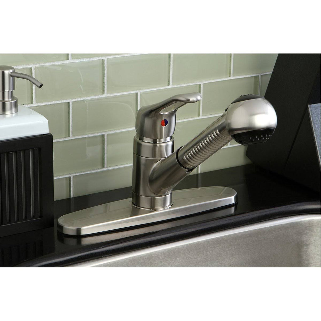 Matte Black Single-Handle Pull-Out Kitchen Faucet U929