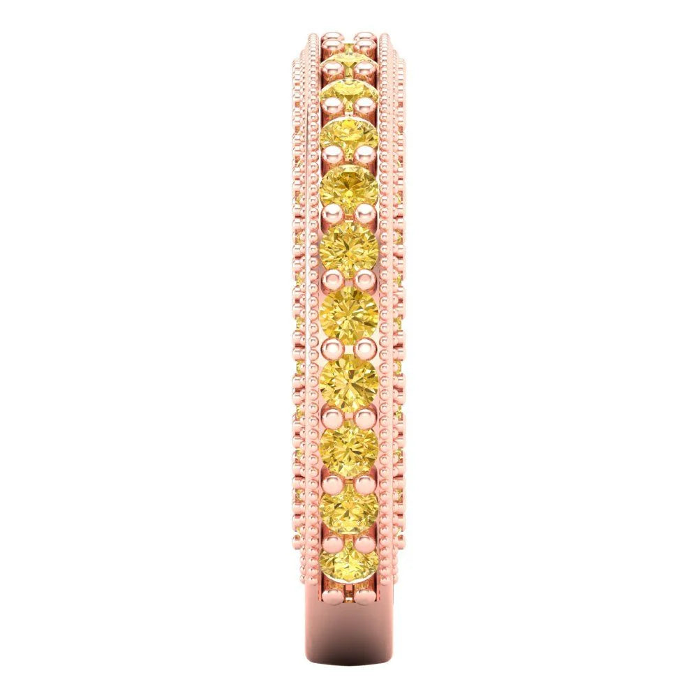 18K Rose Gold Eternity Band SZ 6.25 V73918