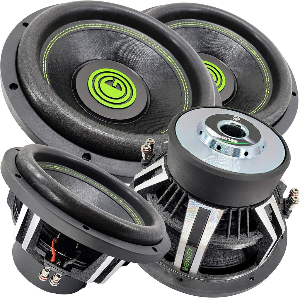 Pair of 12 Inch 6000 Watt Car Audio Subwoofer 4 Ohm DVC S84246