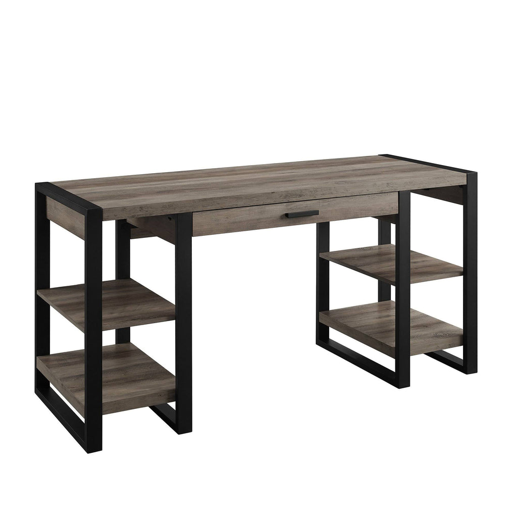 Grey Wash Wood Computer Desk U4917