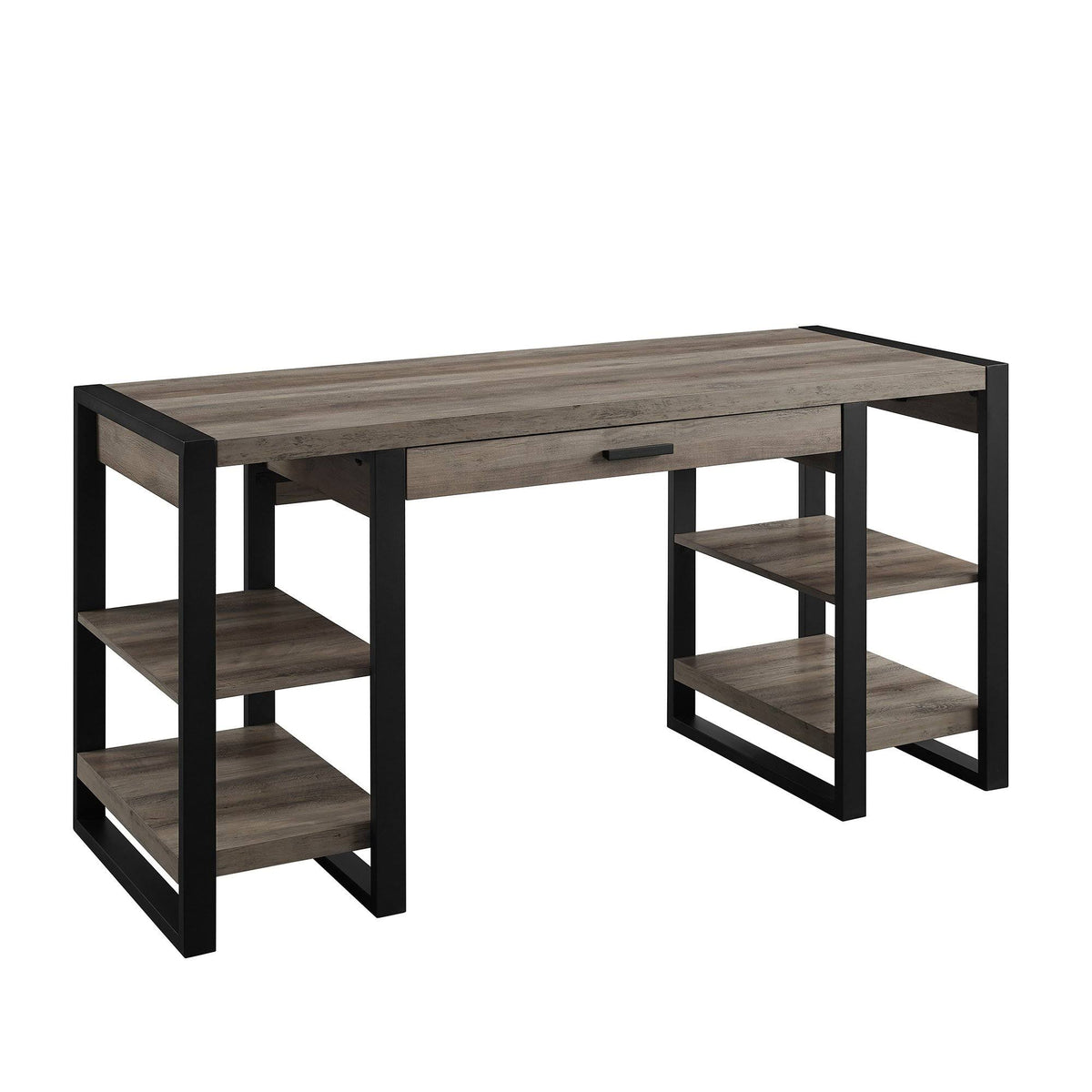 Grey Wash Wood Computer Desk U4917