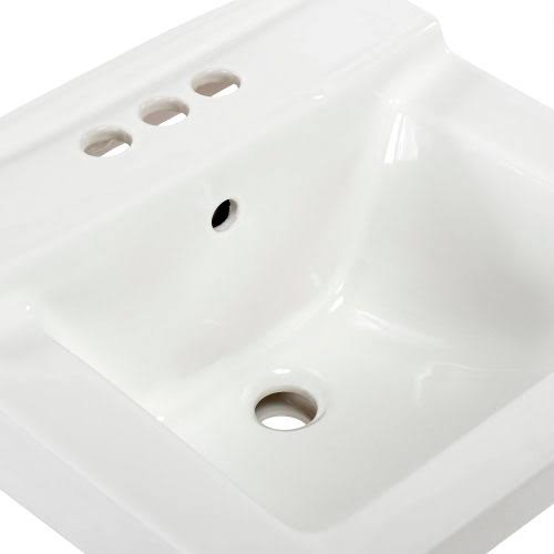 White Wall-Mount Sink H358