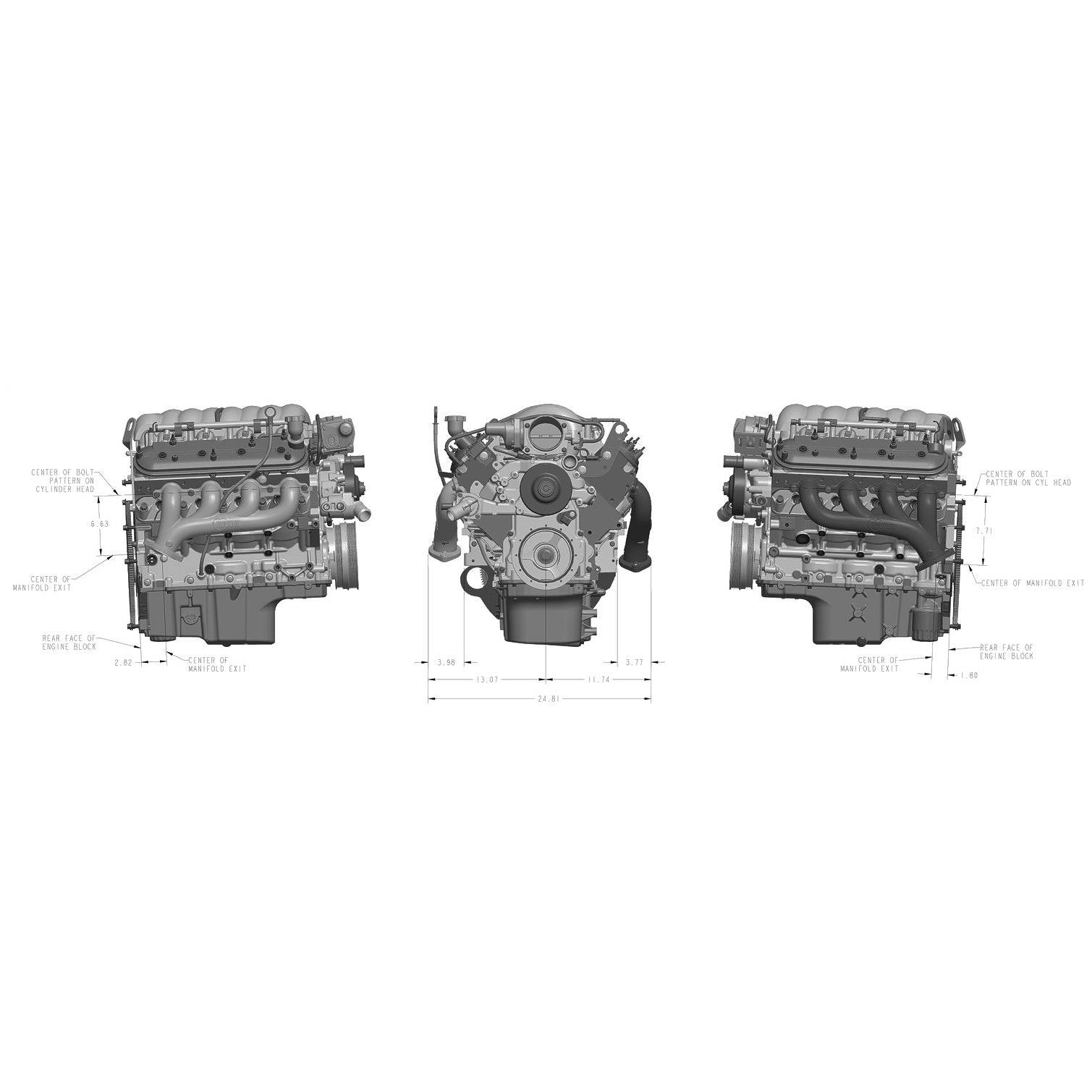 Cast Iron Exhaust Manifolds Gray X137285