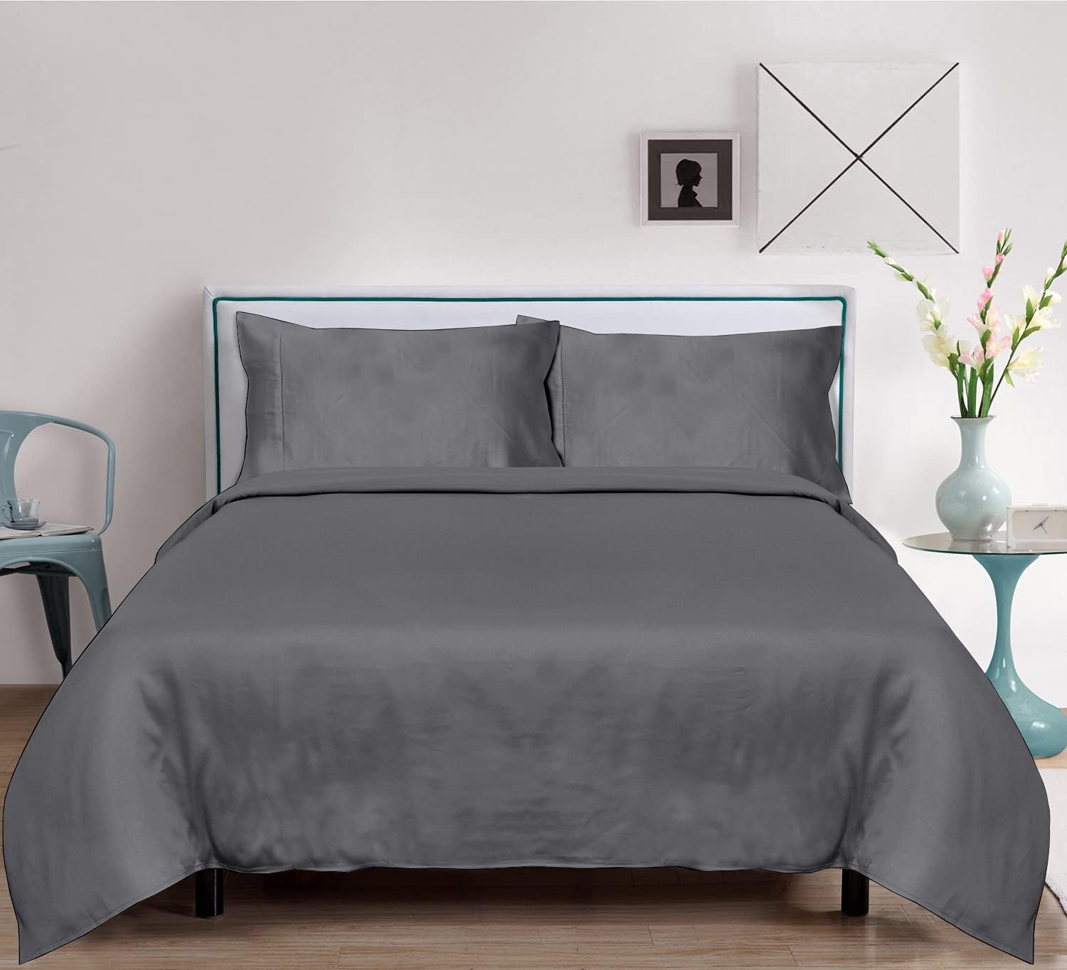 Aqua King 4PC Tencel Lyocell Bed Sheets Set Y14712