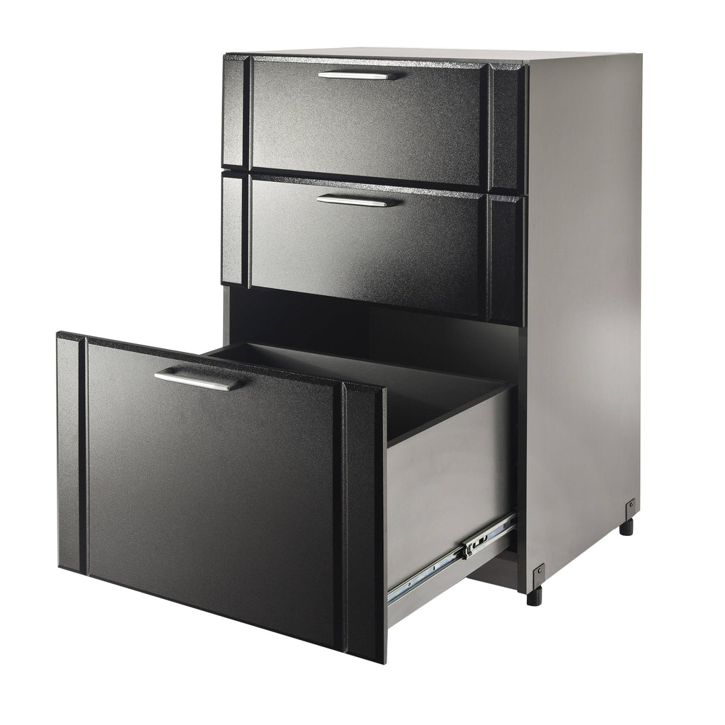 Black 3-Drawer Freestanding Base Cabinet L697454