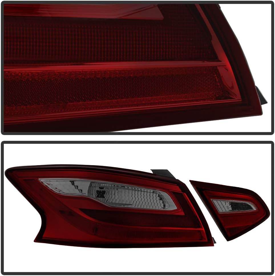 Red Smoke Tail Lights Brake Lamps 4pcs Set J873