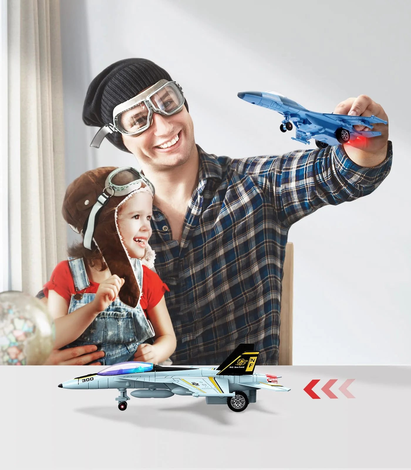 Metal Plane Vehicle Playset with Light G586