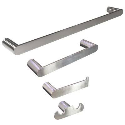 4 Piece Brushed Nickel Bathroom Hardware Set Q950
