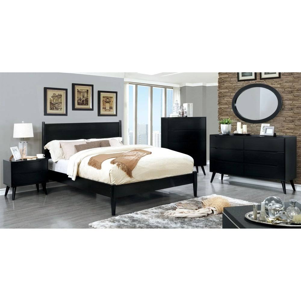 Grey Solid Wood 4-Drawer Chest I179