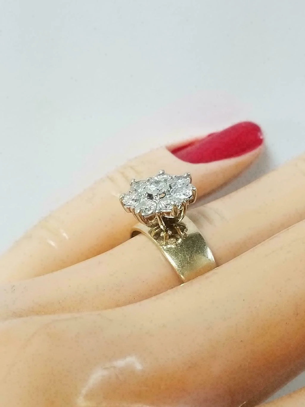 14K Yellow Gold Finish Lab-Created Diamond Engagement Ring Q76360