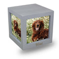 Medium Wood Memorial Urn with Silver Photo Frame H227
