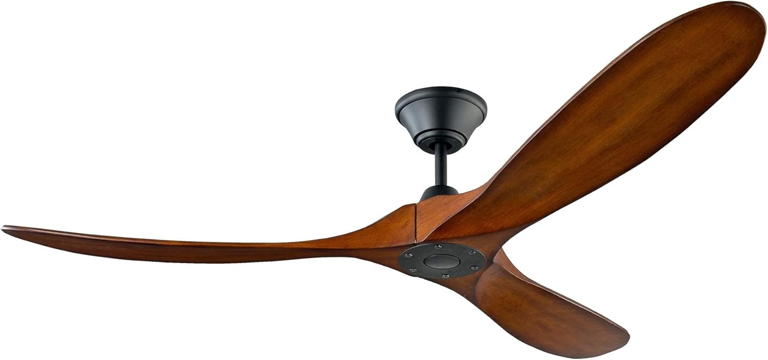 Matte Black 60 Ceiling Fan with Remote Control, 3 Balsa Wood Blades X92319