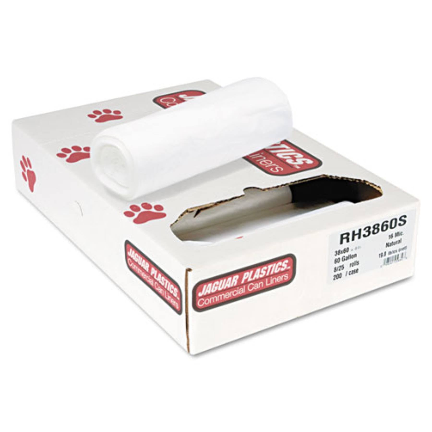 Extra-Heavy Bags, 60gal, 38 x 60, 25/Roll, 8 Rolls/Carton H36331