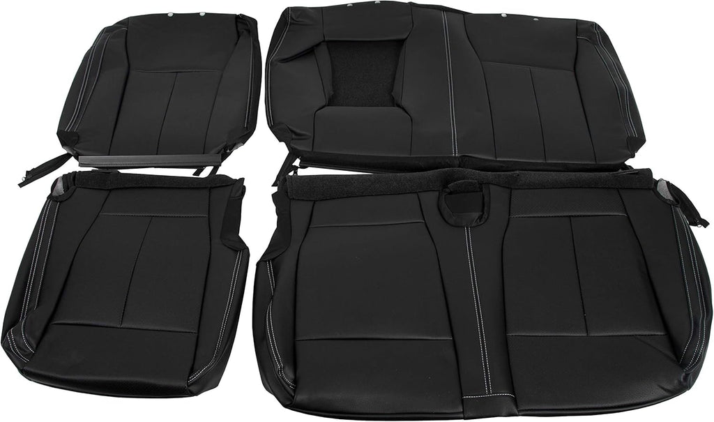 Black Synthetic Leather Seat Covers for Ford F150 Super Crew O214