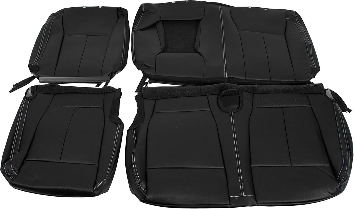 Black Synthetic Leather Seat Covers for Ford F150 Super Crew O214