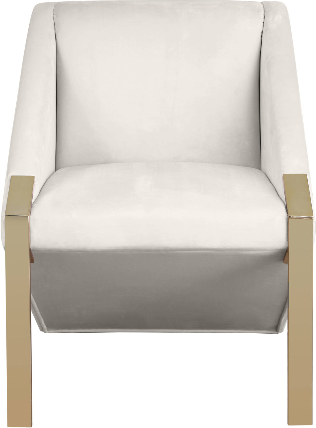 Cream Velvet Accent Chair G8376
