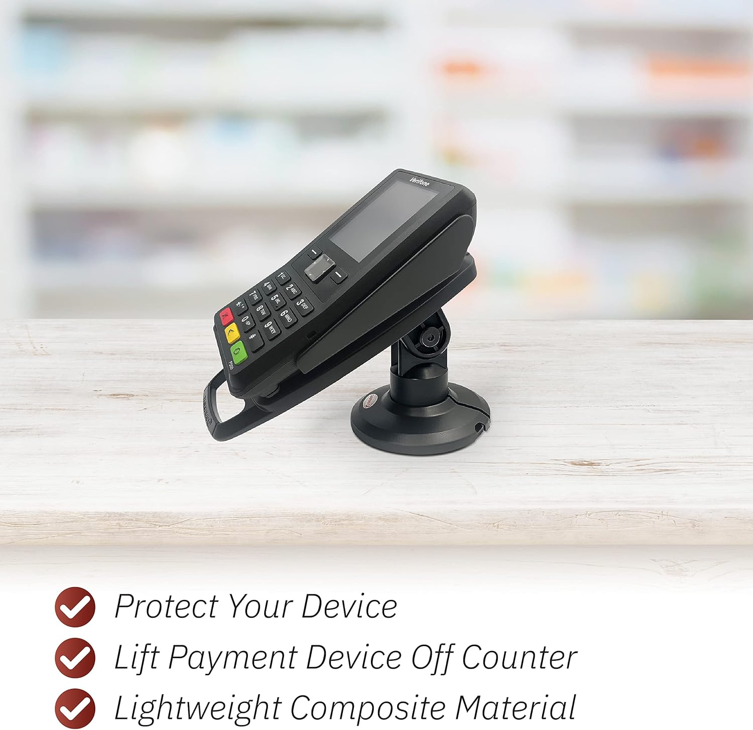 Black Compact Pole Mount Terminal Stand I872266