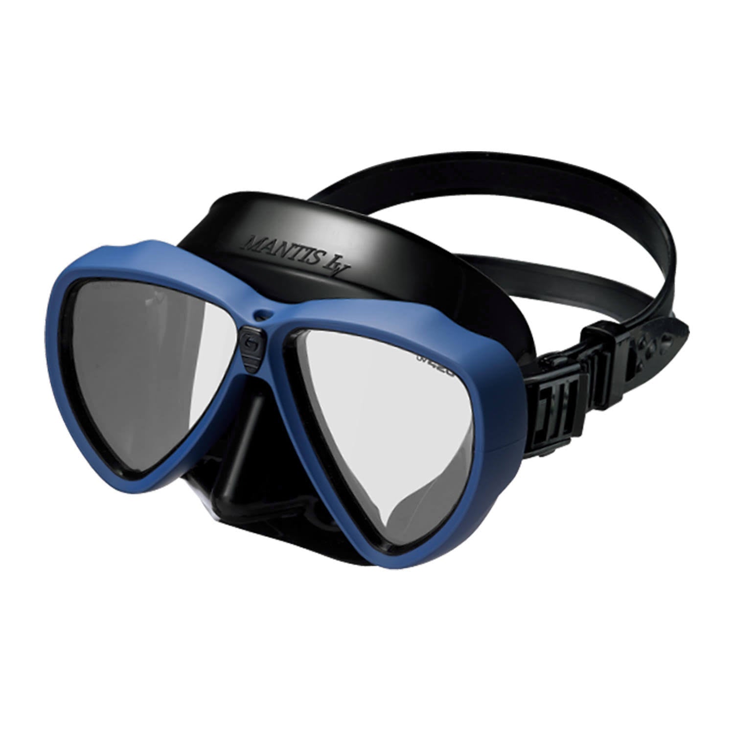 Black Silicone Mask with Rubber Blue Frame P363649
