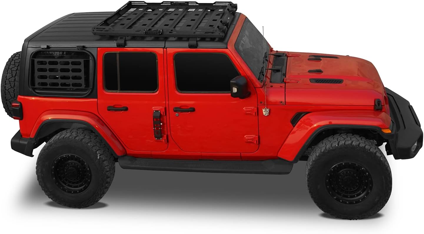 Roof Rack Cargo Basket Carrier for Jeep Wrangler JL 4 Doors Gladiator JT I26570