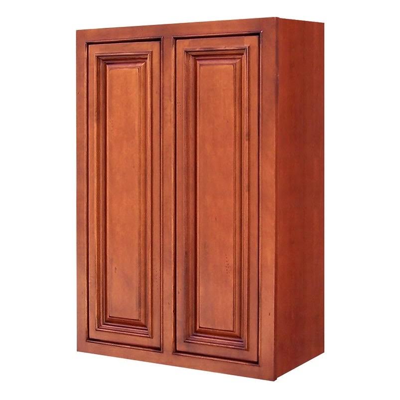 Burnt Cinnamon Double Door Kitchen Wall Cabinet E66278