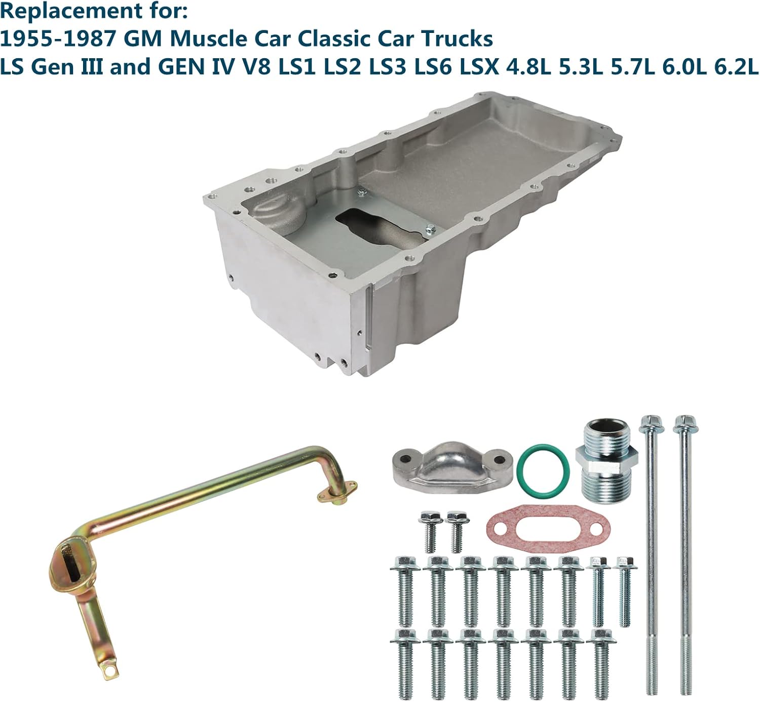 Aluminum Oil Pan Kit for GM Muscle Car Truck 4.8L 5.3L 6.0L 6.2L Y1080