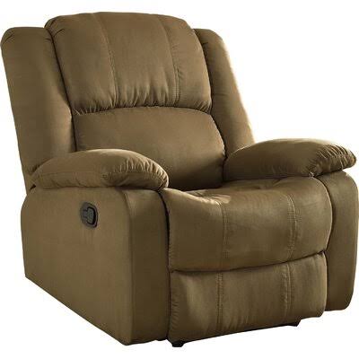 Green Microfiber Manual Recliner Glider Y7360