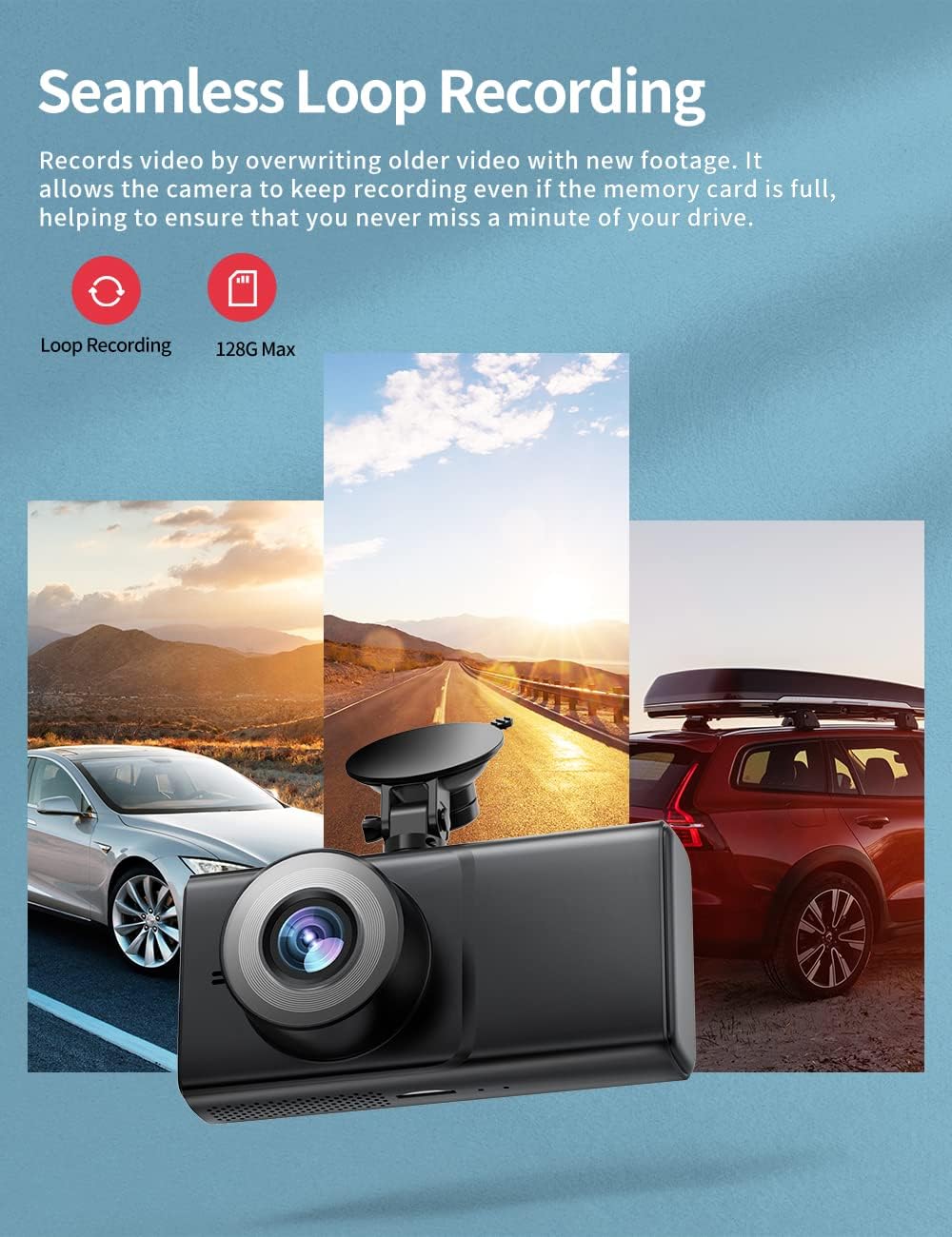 2.0" IPS Display Dual Dash Camera 1080P FHD Pack of 2 B861294