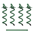4 Pack 8 Inch Green Twist Tent Stakes S84483