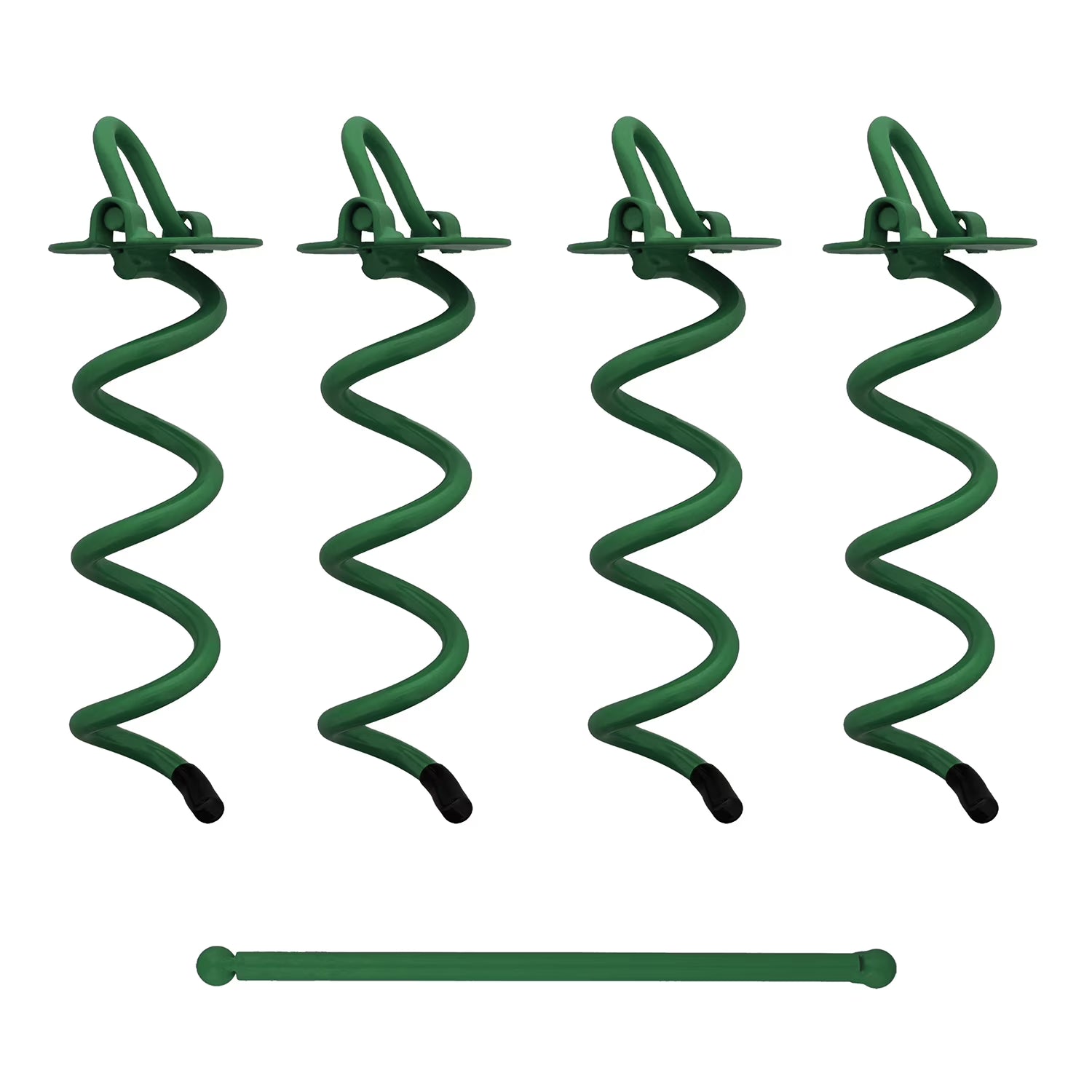 4 Pack 8 Inch Green Twist Tent Stakes S84483