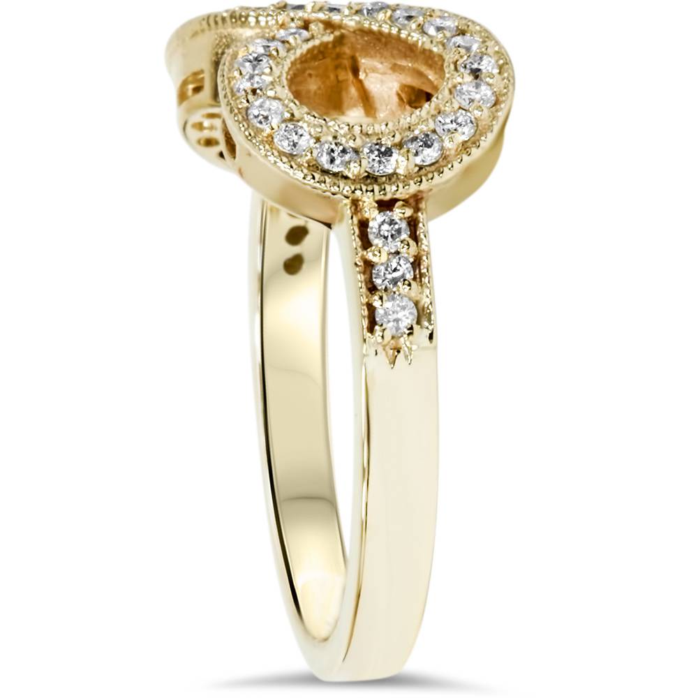 1/3ct Diamond Infinity Ring 10K Yellow Gold J777
