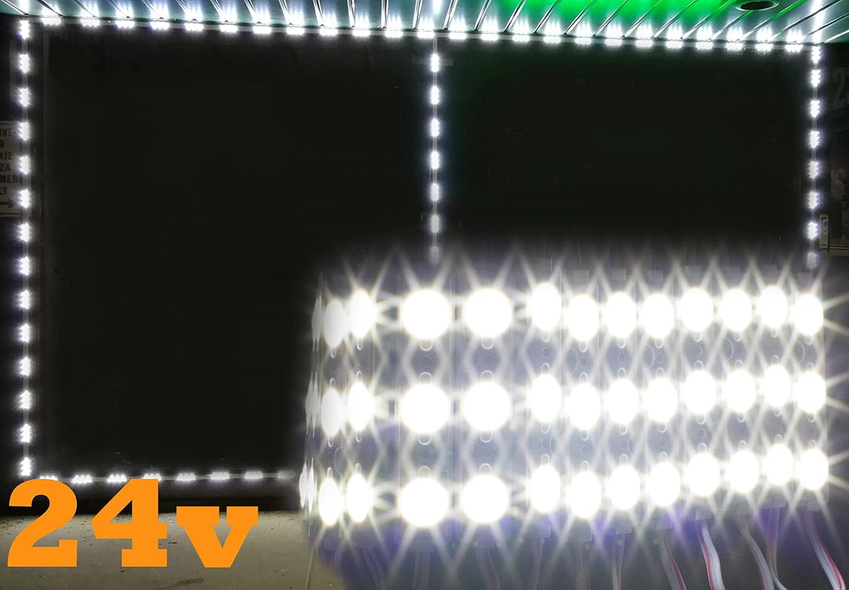 24v Pure White LED Light Module + UL 24v Power Supply Package (20FT) Pack of 2 F145