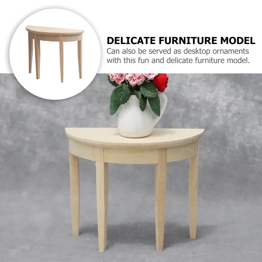 Miniature Wooden Desk Table Figurines D29119