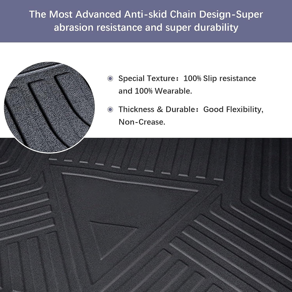 Black TPO All Weather Heavy Duty Waterproof Rear Cargo Tray Trunk Floor Mat Protector E494996