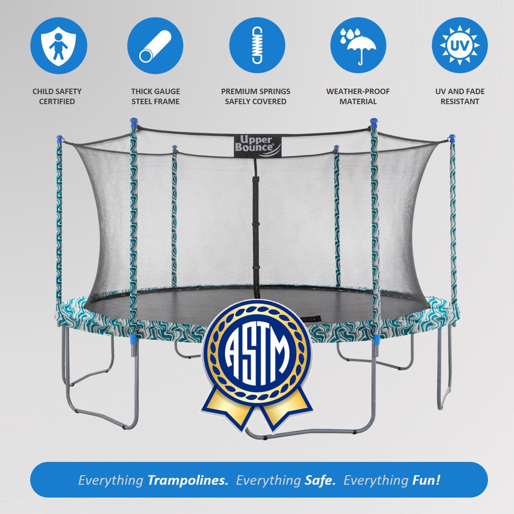 15 FT Round Trampoline with Safety Enclosure System V4535