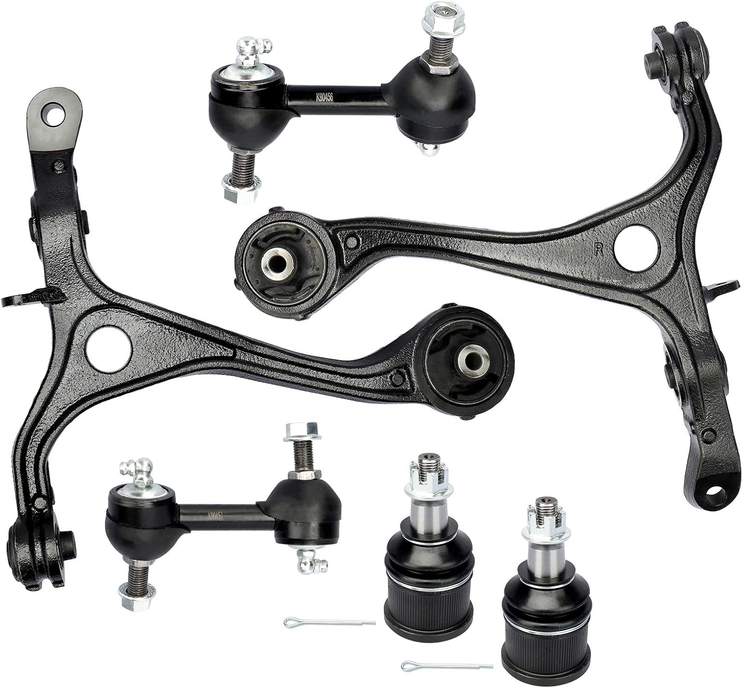 6PC Front Lower Control Arms with Ball Joints and Sway Bar Links for Honda Accord S8354