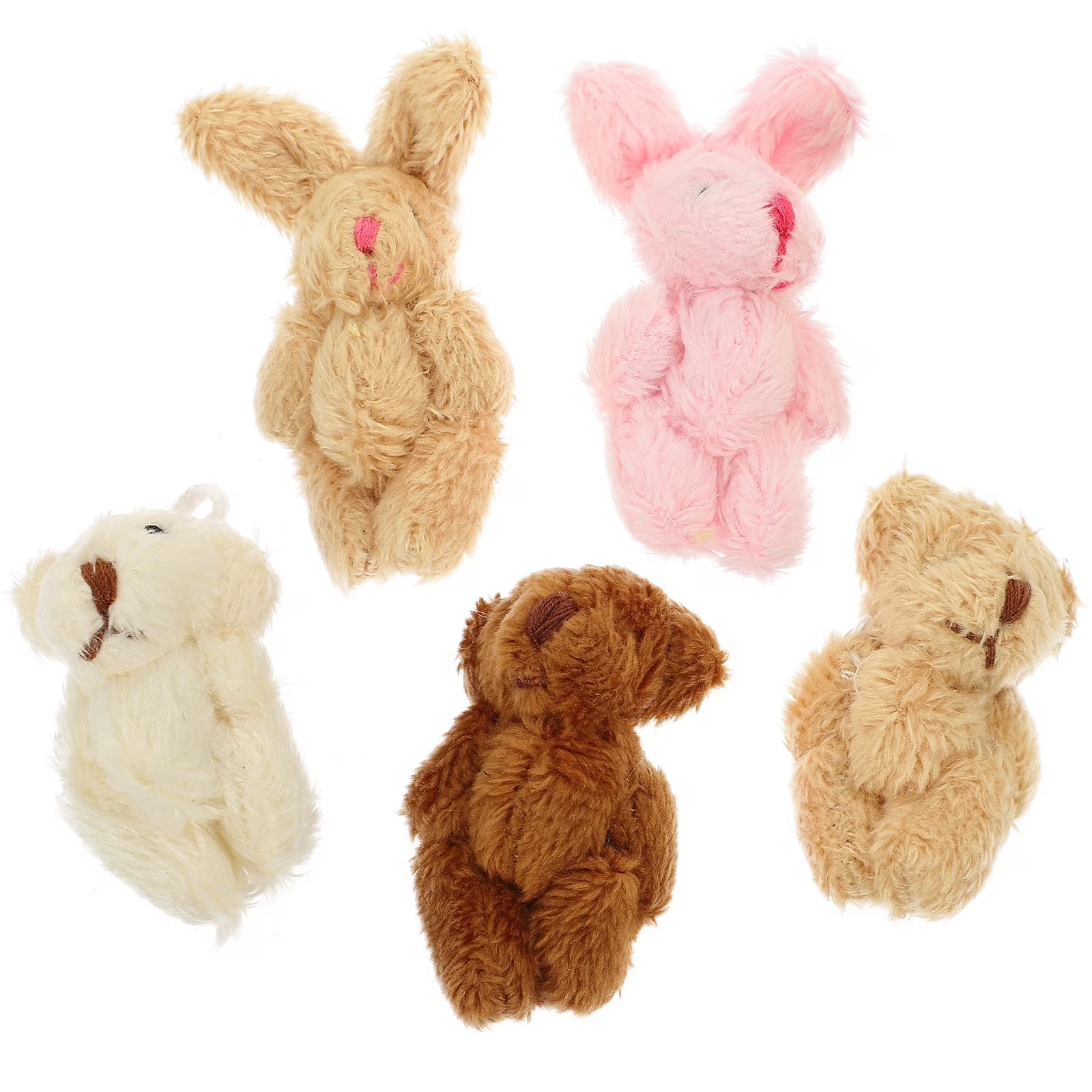 20 Pcs Doll House Miniature Rabbit Cake Decoration Toys M3804
