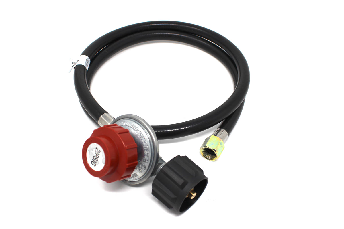 High Pressure Propane Regulator Hose 0-20 PSI Adjustable (4 FT) Z117