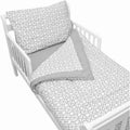 Gray Cotton Percale Toddler Bedding Set R43664