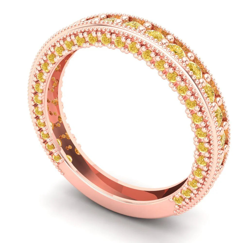 18K Rose Gold Eternity Band SZ 6.25 V73918