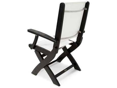 Slate Grey / Navy Blue Sling Folding Chair I1163
