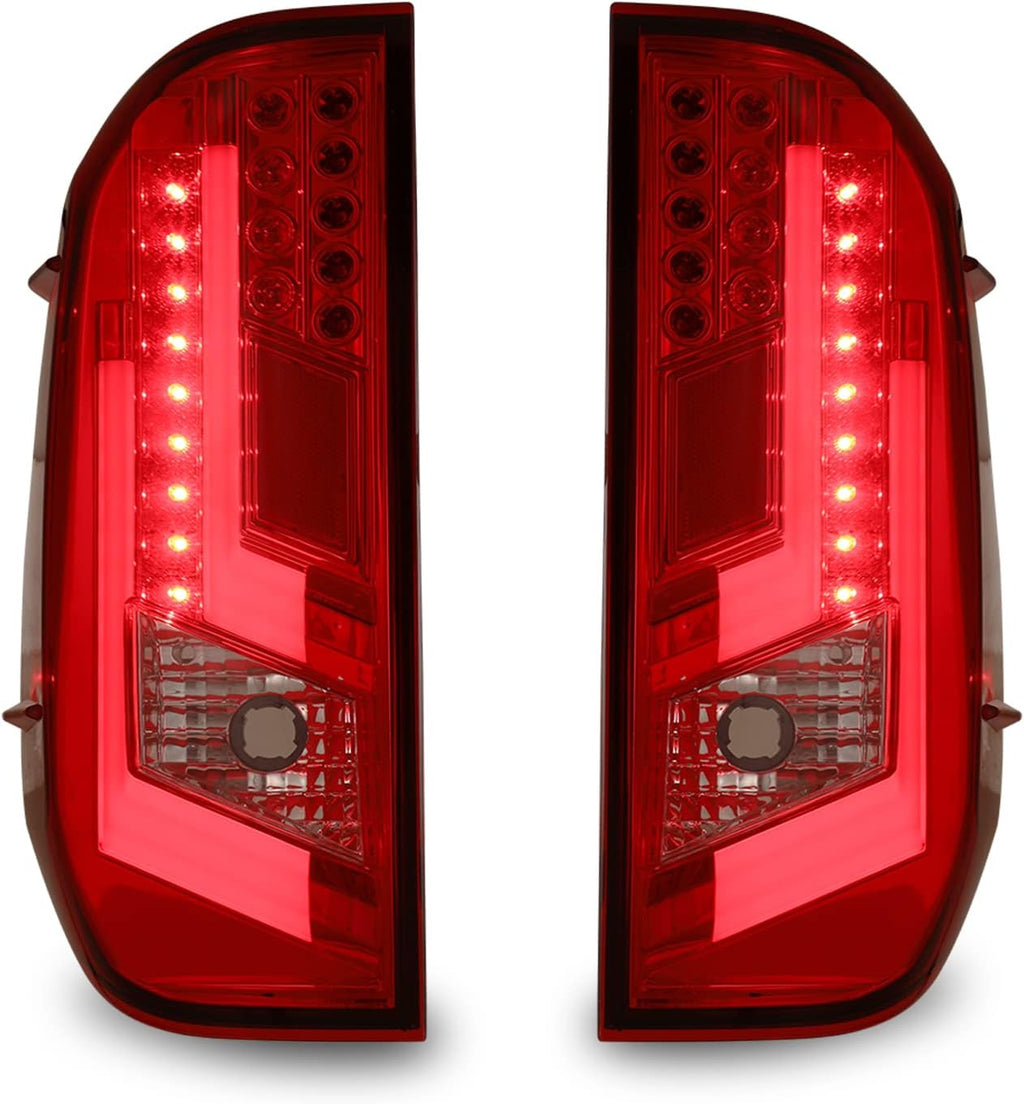 Gloss Black LED Tail Lights for 2014-2019 Toyota Tundra T373