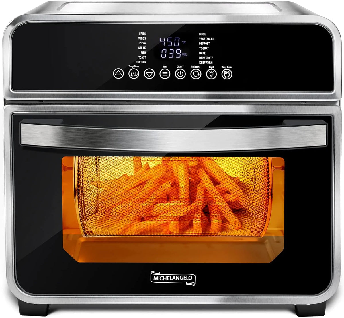 15-In-1 16 Quart Air Fryer Toaster Oven with 7 Accessories B502